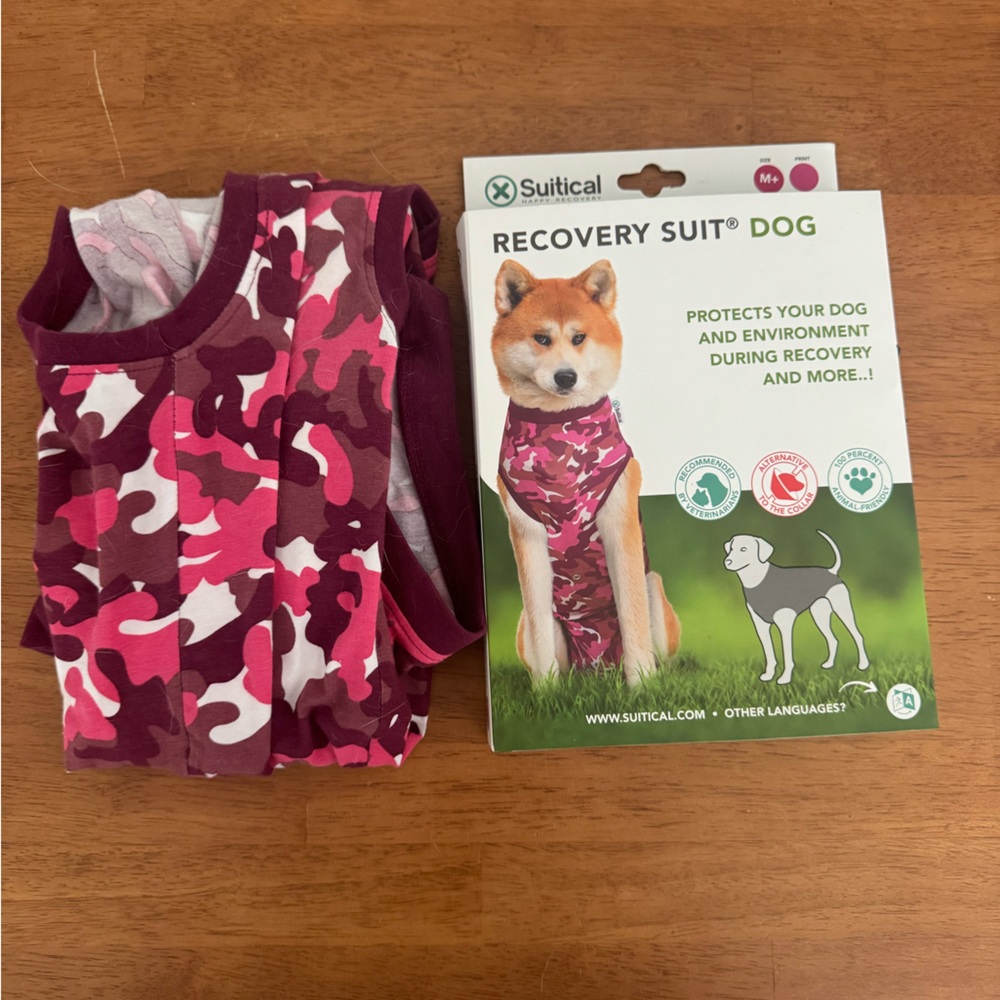 Suitical Dog Recovery Suit in Pink Camo - Size M+